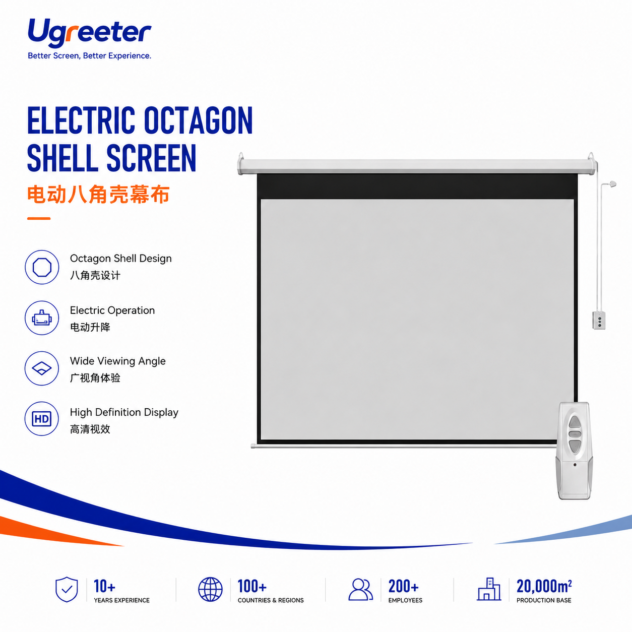 Electric Drop-down Projector Screen