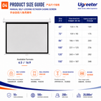 Manual Floor Rising Projector Screen