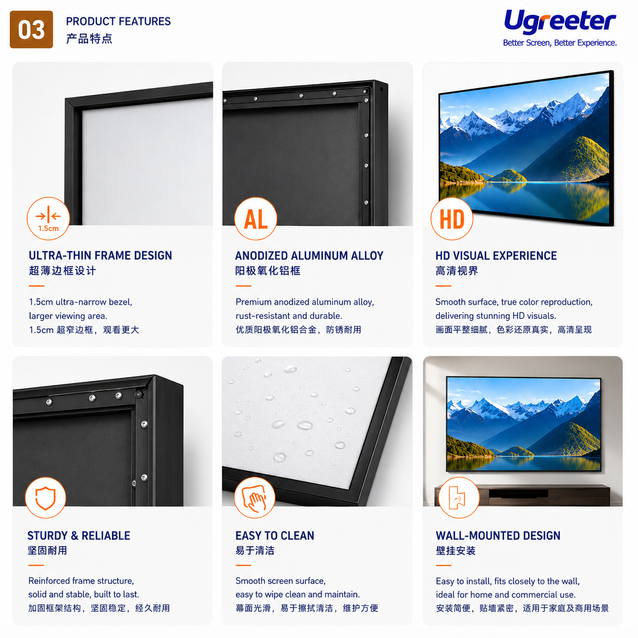 Household Fixed Frame Projector Screen