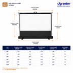 Manual Floor Rising Projector Screen