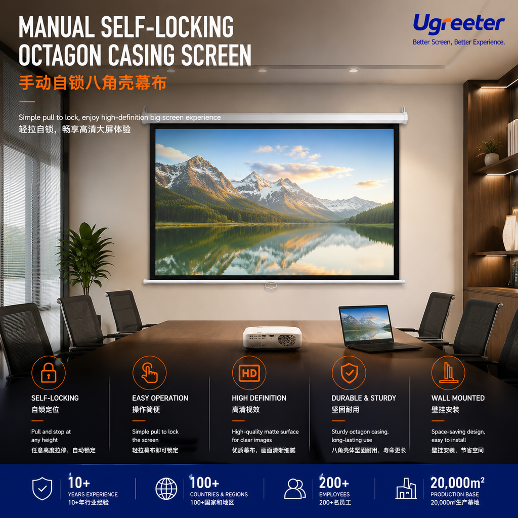 Manual Floor Rising Projector Screen