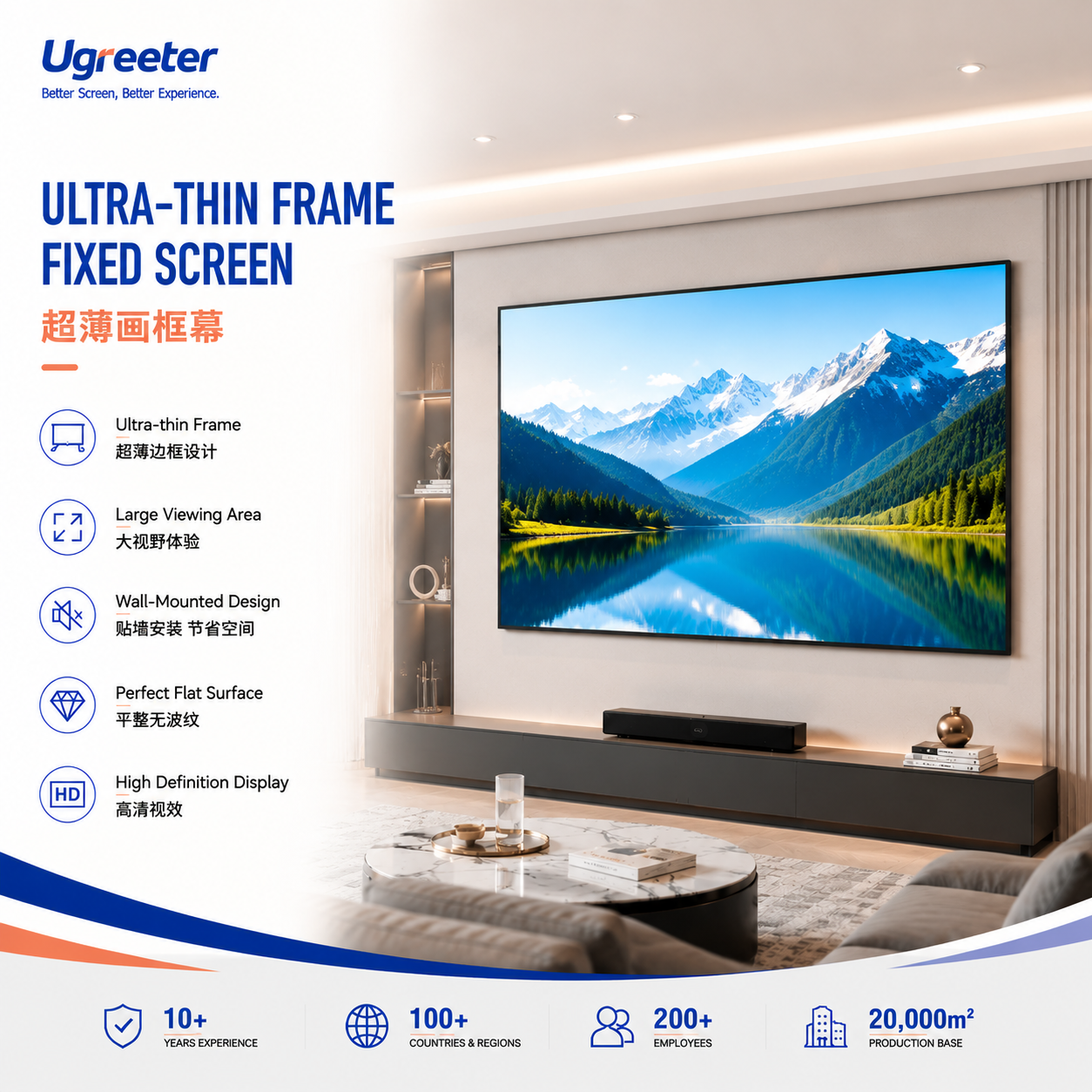 Household Fixed Frame Projector Screen